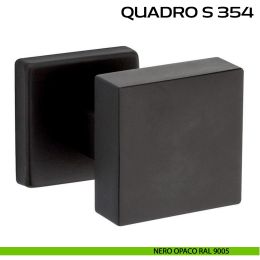 Pomolo per porta fisso Quadro S 354 Reguitti con rosetta quadrata 2