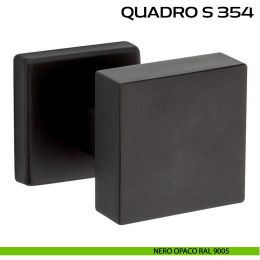 Pomolo per porta girevole Quadro S 354 Reguitti con rosetta quadrata 2