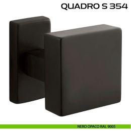Pomolo per porta girevole Quadro S 354 Reguitti con rosetta rettangolare 2