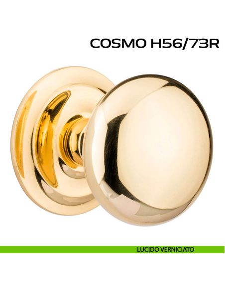 Pomolo fisso diametro 71 mm per porta Cosmo H56 Reguitti lucido