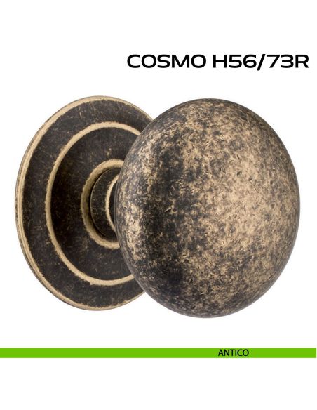 Pomolo fisso diametro 71 mm per porta Cosmo H56 Reguitti antico