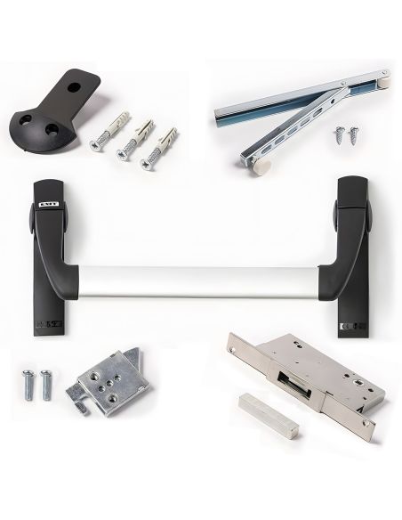 Kit maniglione antipanico Twist TW A per porta tagliafuoco anta passiva Ninz 4204302.010