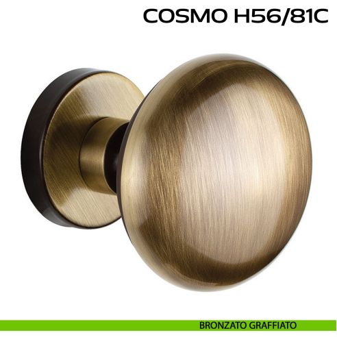 Pomolo fisso per porta diametro 71 mm Cosmo H56 Reguitti bronzato