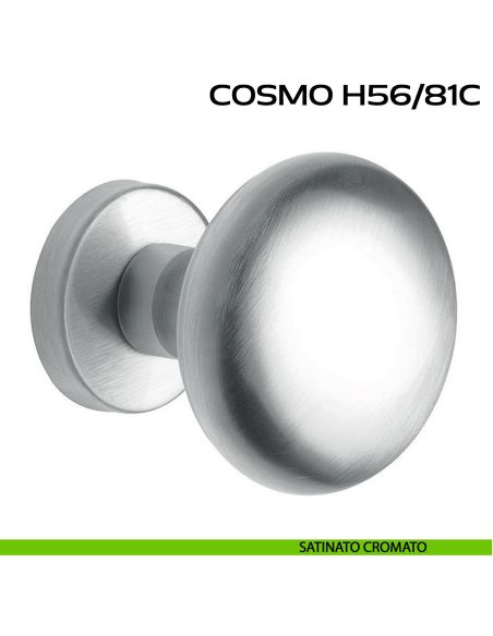 Pomolo fisso per porta diametro 71 mm Cosmo H56 Reguitti satinato