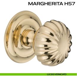 Pomolo per porta fisso Margherita H57 Reguitti diametro 75 mm con rosetta diametro 73 mm 2
