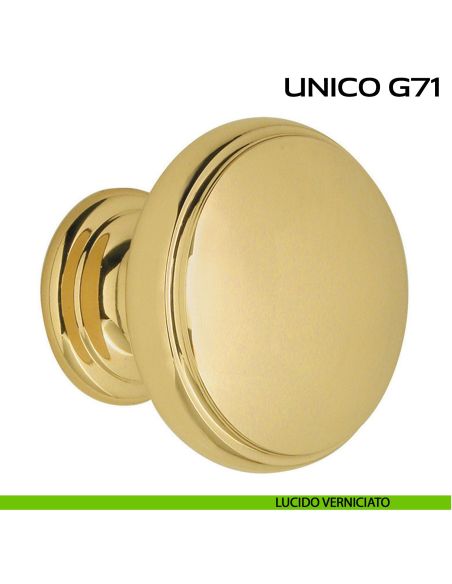 Pomolo per porta fisso Unico G71 Reguitti lucido