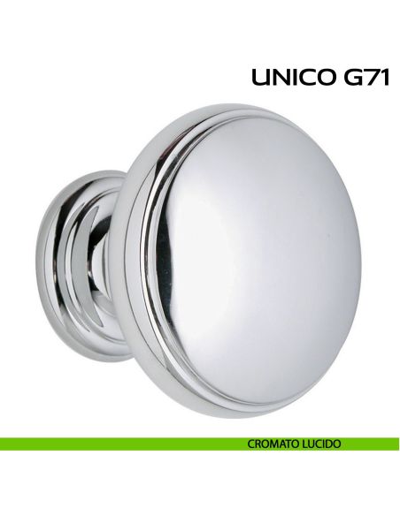 Pomolo per porta fisso Unico G71 Reguitti cromato