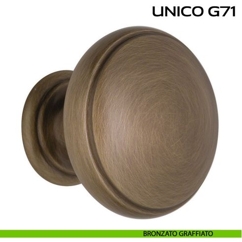 Pomolo per porta fisso Unico G71 Reguitti bronzato