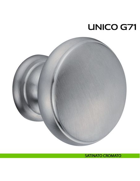 Pomolo per porta fisso Unico G71 Reguitti satinato
