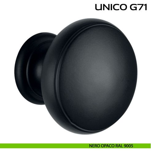 Pomolo per porta fisso Unico G71 Reguitti nero