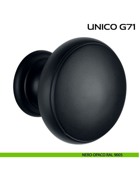 Pomolo per porta fisso Unico G71 Reguitti nero