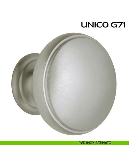 Pomolo per porta fisso Unico G71 Reguitti pvd inox