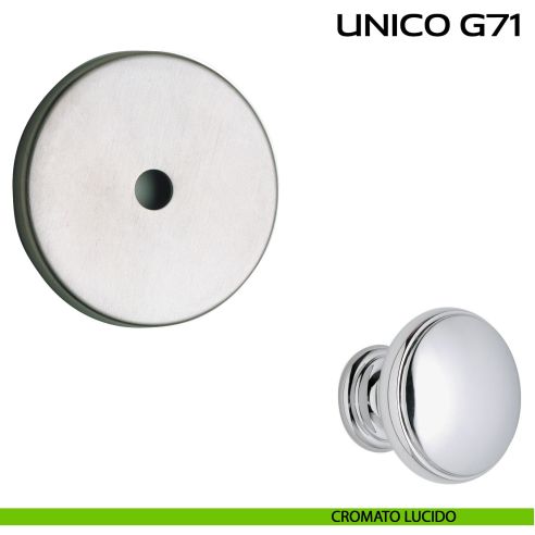 Rosetta diametro 70 mm per pomolo per porta fisso Unico G71 Reguitti cromato