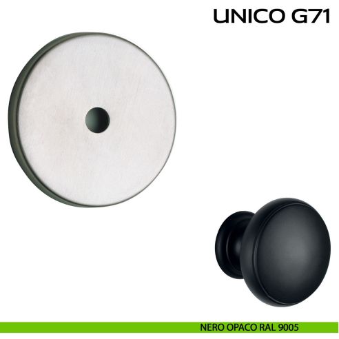 Rosetta diametro 70 mm per pomolo per porta fisso Unico G71 Reguitti nero
