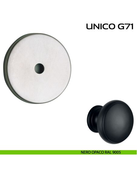 Rosetta diametro 70 mm per pomolo per porta fisso Unico G71 Reguitti nero