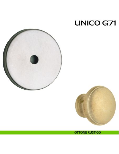 Rosetta diametro 70 mm per pomolo per porta fisso Unico G71 Reguitti rustico