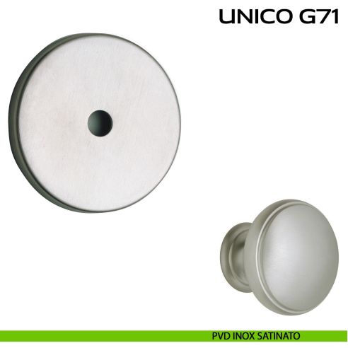 Rosetta diametro 70 mm per pomolo per porta fisso Unico G71 Reguitti pvd inox