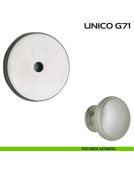 Rosetta diametro 70 mm per pomolo per porta fisso Unico G71 Reguitti pvd inox