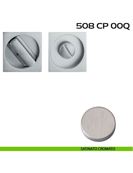 Placche incasso quadrate con nottolino 508 Reguitti satinato