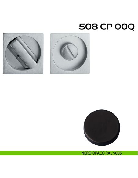 Placche incasso quadrate con nottolino 508 Reguitti nero