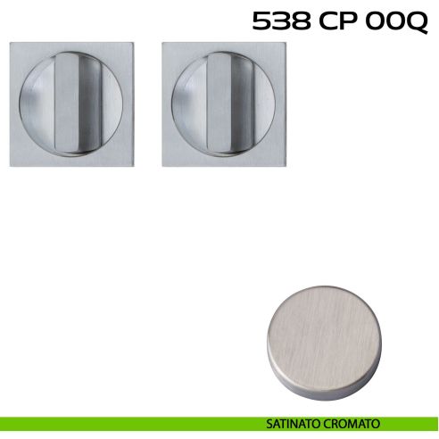 Placche incasso quadrate con doppio nottolino Reguitti 538 satinato