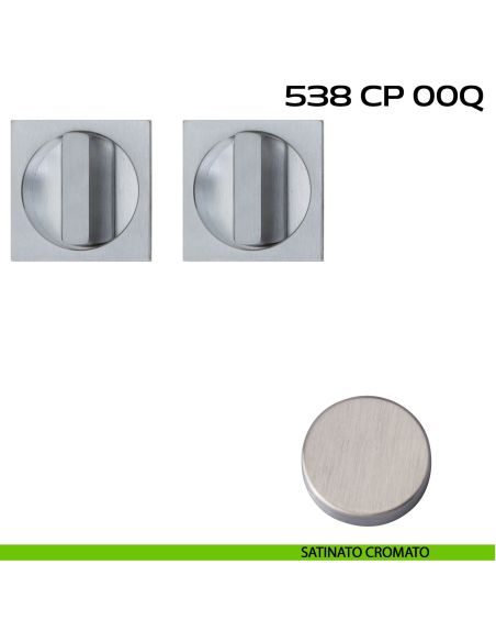 Placche incasso quadrate con doppio nottolino Reguitti 538 satinato
