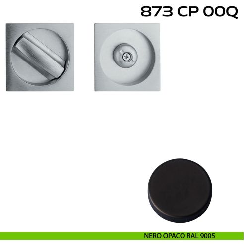 Placche incasso quadrate con nottolino Reguitti 873 nero