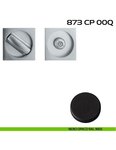 Placche incasso quadrate con nottolino Reguitti 873 nero