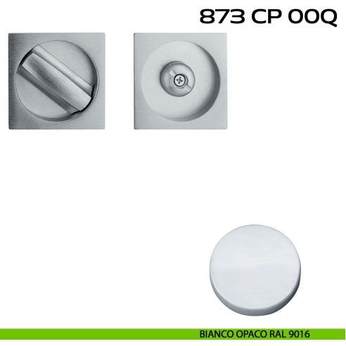 Placche incasso quadrate con nottolino Reguitti 873 bianco