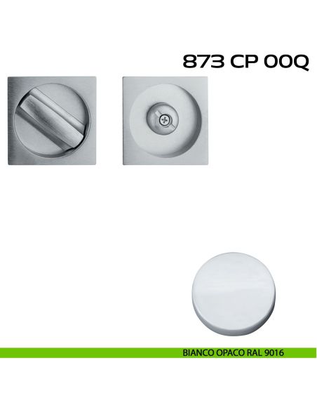 Placche incasso quadrate con nottolino Reguitti 873 bianco