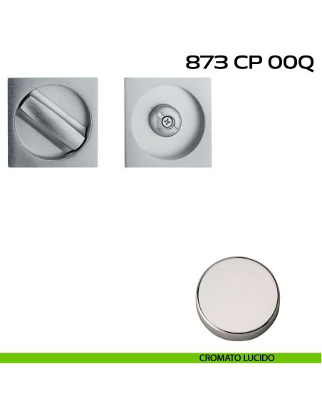 Placche incasso quadrate con nottolino Reguitti 873 lucido