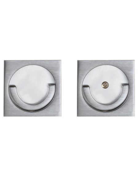 Coppia placche incasso quadrate con doppio anello di presa a filo con vite di connessione passante Reguitti 048