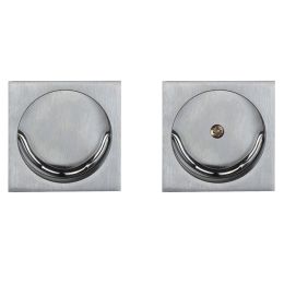 Coppia placche incasso quadrate con doppio anello di presa a filo con vite di connessione passante Reguitti 543