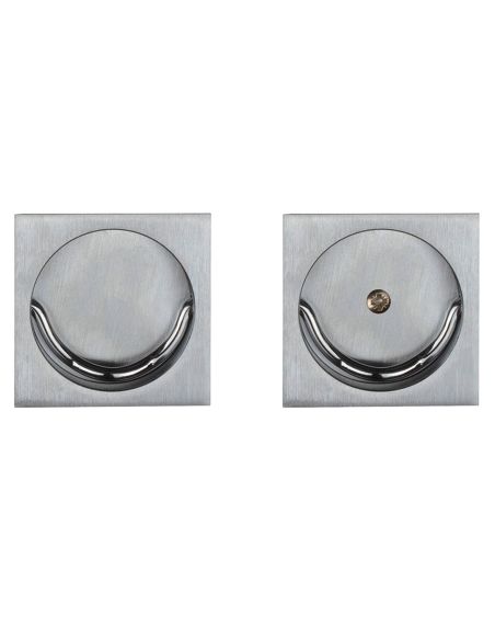 Coppia placche incasso quadrate con doppio anello di presa a filo con vite di connessione passante Reguitti 543