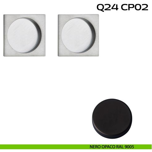 Kit placche incasso quadrate cieche Reguitti Q24 nero