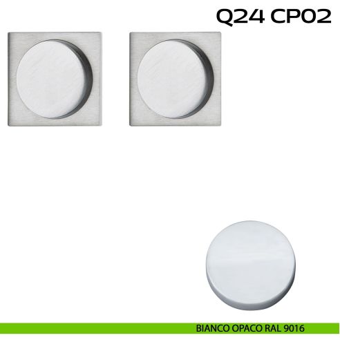 Kit placche incasso quadrate cieche Reguitti Q24 bianco