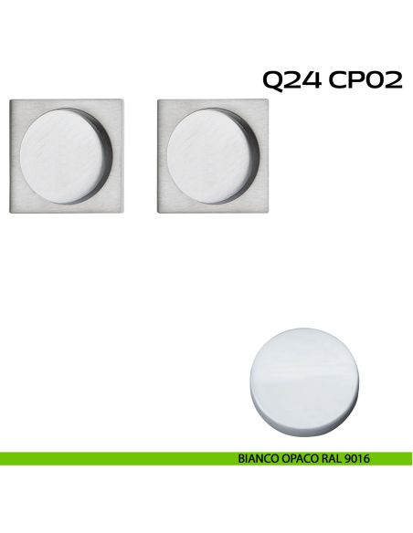Kit placche incasso quadrate cieche Reguitti Q24 bianco