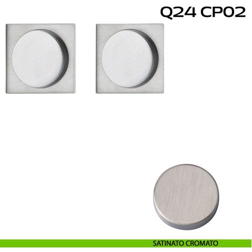Kit placche incasso quadrate cieche Reguitti Q24 satinato