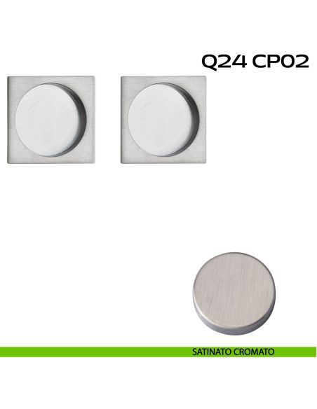 Kit placche incasso quadrate cieche Reguitti Q24 satinato