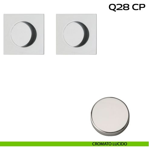 Kit placche incasso quadrate cieche Reguitti Q28 lucido