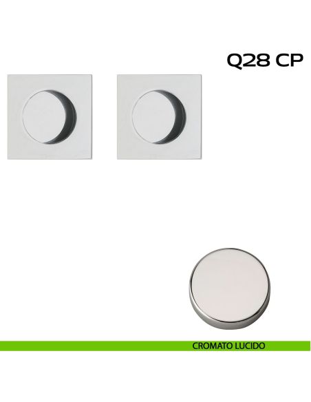 Kit placche incasso quadrate cieche Reguitti Q28 lucido
