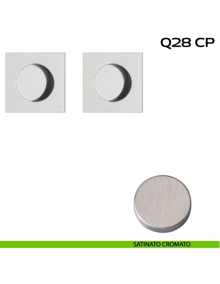 Kit placche incasso quadrate cieche Reguitti Q28 satinato