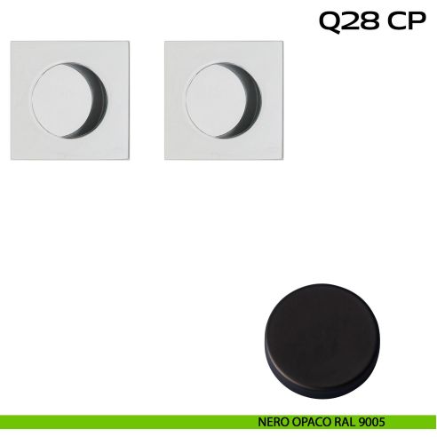 Kit placche incasso quadrate cieche Reguitti Q28 nero