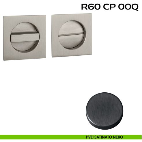 Placche incasso quadrate con nottolino Reguitti R60 pvd satinato