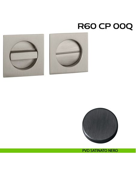 Placche incasso quadrate con nottolino Reguitti R60 pvd satinato