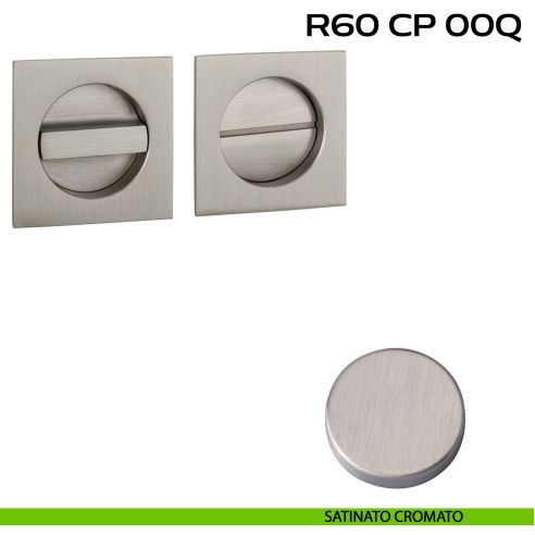 Placche incasso quadrate con nottolino Reguitti R60 satinato