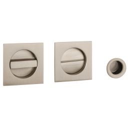Kit placche incasso quadrate con nottolino Reguitti R60 con frontalino di trascinamento