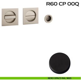 Kit placche incasso quadrate con nottolino Reguitti R60 con frontalino di trascinamento 2