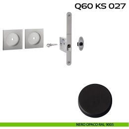 Kit placche incasso quadrate con foro chiave a spillo Reguitti Q60 con frontalino di trascinamento e serratura 027SR 2