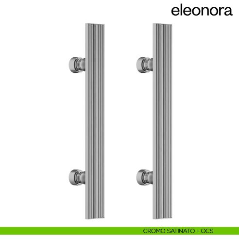 Maniglione per porta Eleonora dnd handles accoppiato cromo satinato